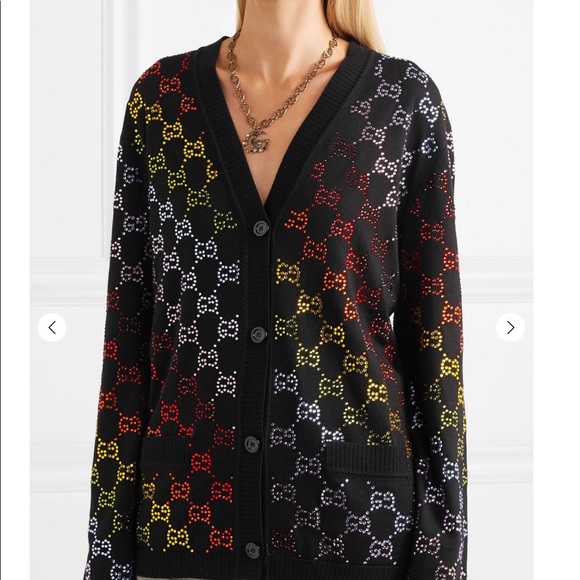 gucci crystal cardigan